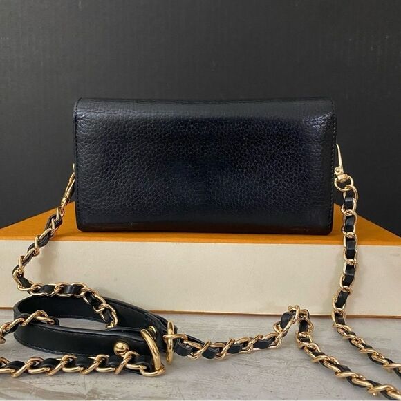 GUCCI GG Leather Long Wallet to Shoulder Bag 💼 Black - Picture 6 of 17